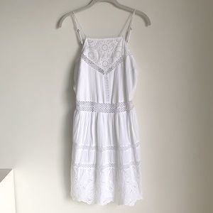 Abercrombie & Fitch White Crochet Eyelit Dress
